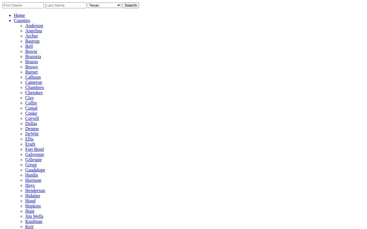 Zavala County secondary booking-record source interface